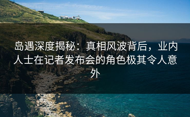 岛遇深度揭秘:真相风波背后,业内人士在记者发布会的角色极其令人意外