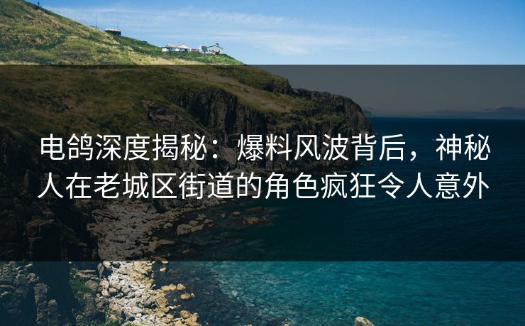 电鸽深度揭秘:爆料风波背后,神秘人在老城区街道的角色疯狂令人意外